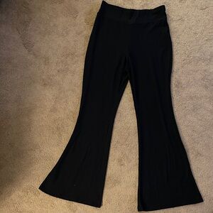 Black flare pants